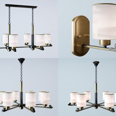 新中式金属多头吊灯
