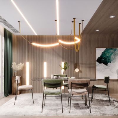 北欧简约轻奢风格餐厅