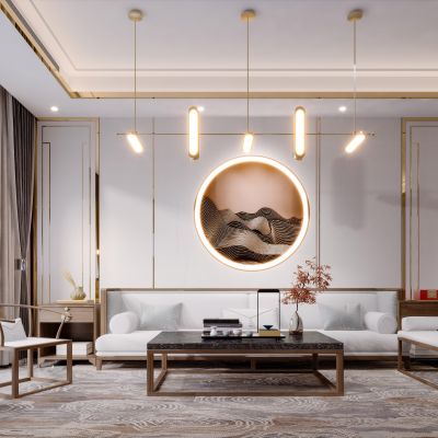 新中式现代简约轻奢客厅