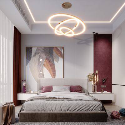 现代简约轻奢卧室