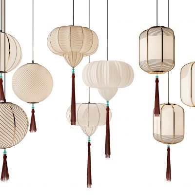 新中式流苏小灯笼吊灯