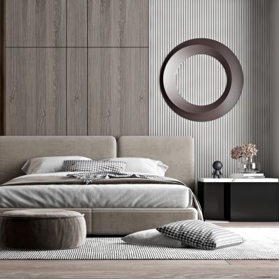 现代布艺双人床组合