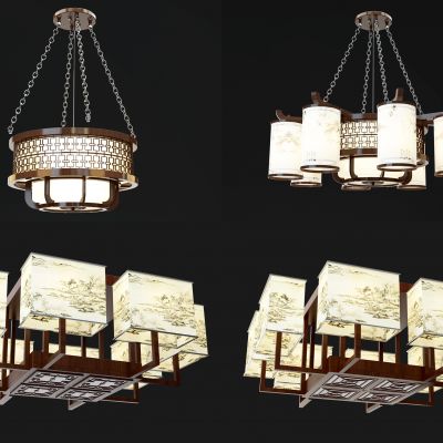 新中式轻奢多头吊灯