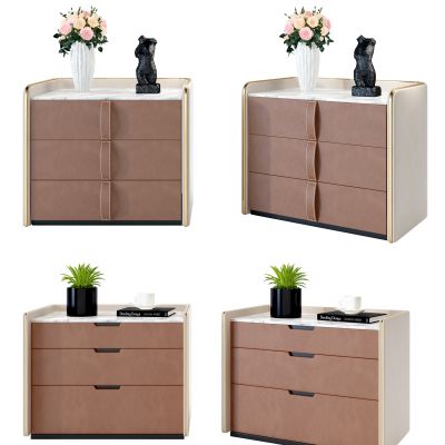 现代轻奢床头柜组合