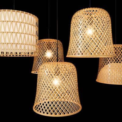 东南亚自然风藤编吊灯