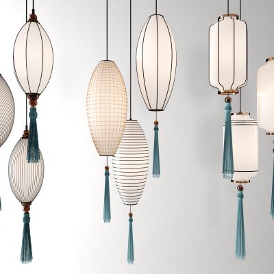 新中式流苏小灯笼吊灯