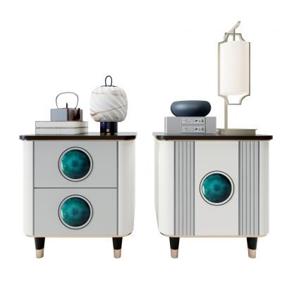 新中式方形床头柜