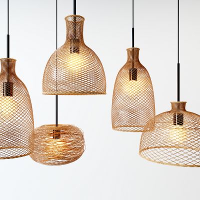 自然风藤编吊灯