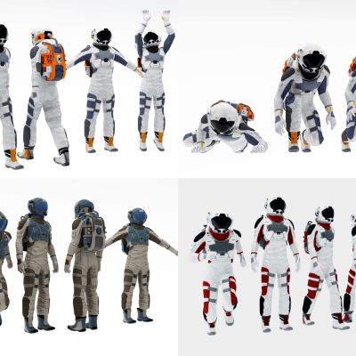现代宇航服宇航员