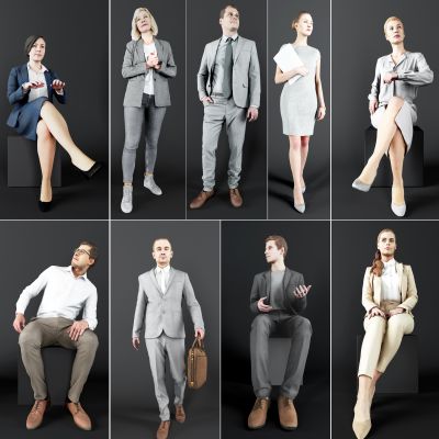 现代男女商务人士