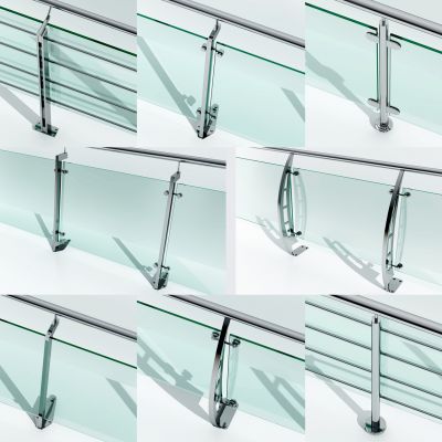 现代不锈钢玻璃护栏