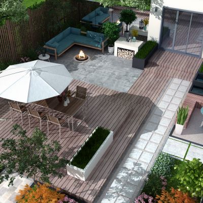 现代别墅庭院花园