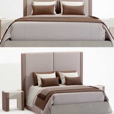 简欧式布艺双人床