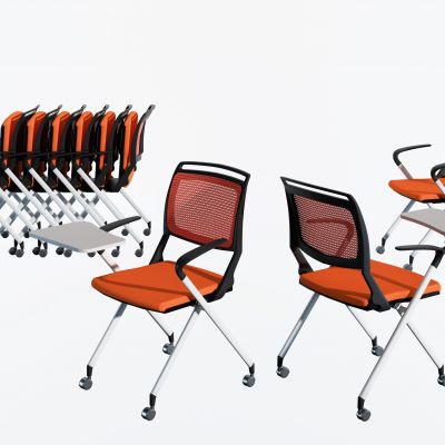 现代折叠培训椅3D模型