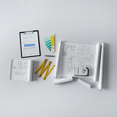 现代图纸 办公文具 尺子