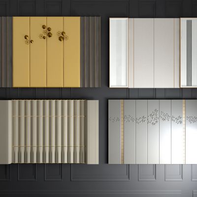 现代软包硬包背景墙组合