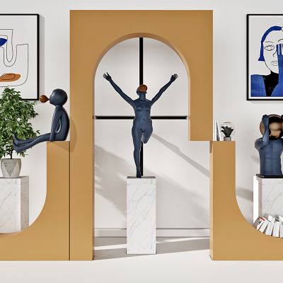 现代艺术人物雕塑摆件
