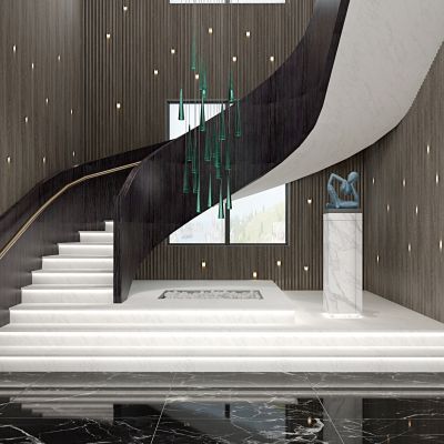 现代轻奢螺旋楼梯