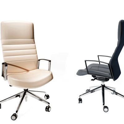 现代皮革班椅办公椅3D模型