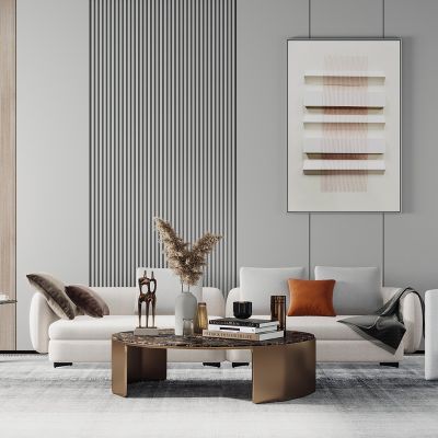 现代沙发茶几组合