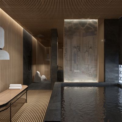 日式轻奢SPA淋浴间