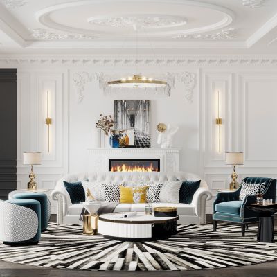 欧式法式美式客厅