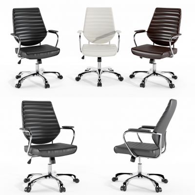现代皮革办公椅转椅