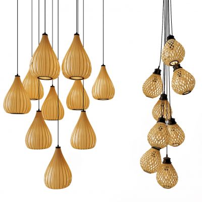 东南亚藤编小吊灯