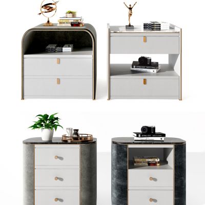 现代床头柜组合