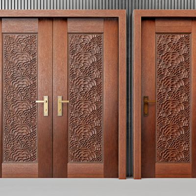 新中式祥云双开门