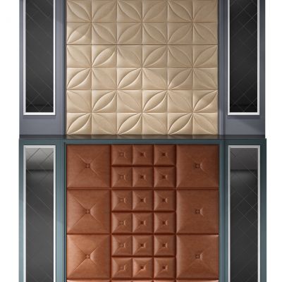 欧式背景墙皮革软包