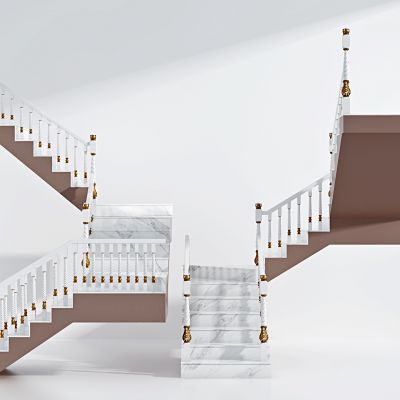 欧式大理石转角楼梯