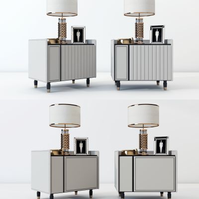 现代床头柜组合