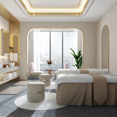 现代轻奢女子美容院SPA护理房