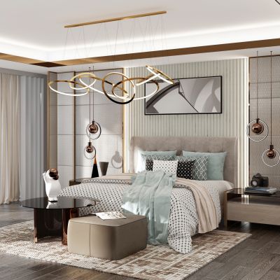 现代轻奢简欧式卧室
