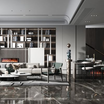 现代轻奢风格客餐厅