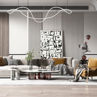 现代轻奢风格客餐厅