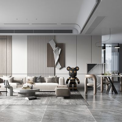 现代轻奢风格客餐厅