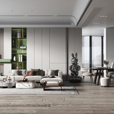 现代轻奢风格客餐厅