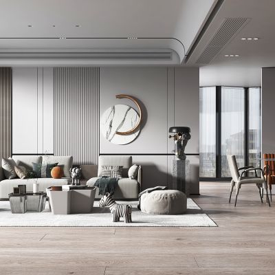 现代轻奢风格客厅