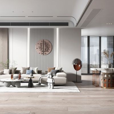 现代轻奢风格客餐厅