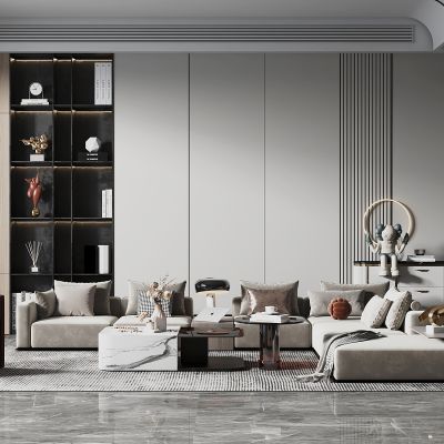 现代轻奢风格客餐厅