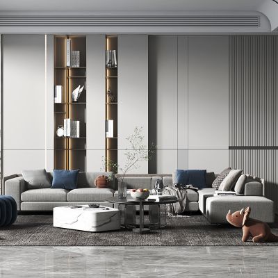 现代轻奢风格客餐厅