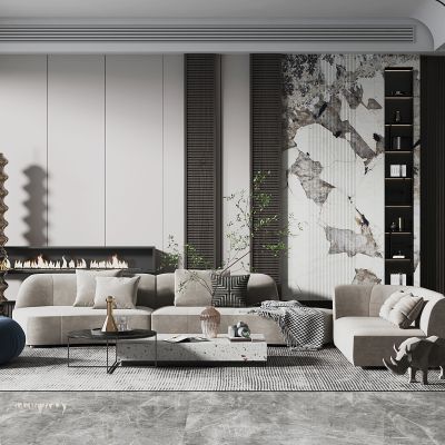 现代轻奢风格客餐厅