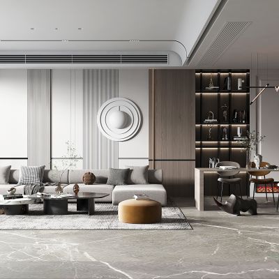 现代轻奢风格客餐厅