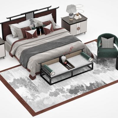 新中式风格双人床