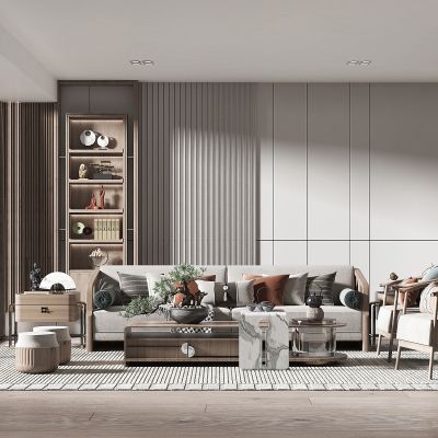 新中式风格客餐厅