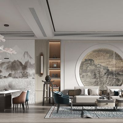 新中式风格客餐厅