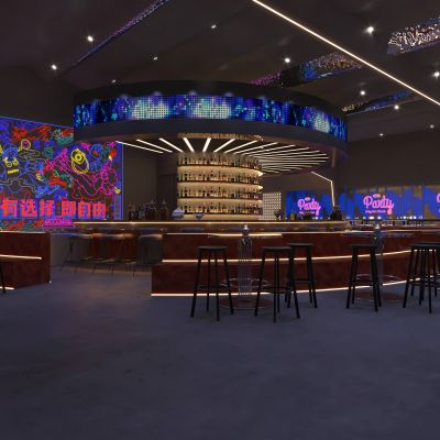 现代风格酒吧3D模型