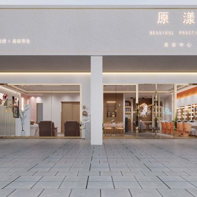 现代美甲店，美发店，门头，